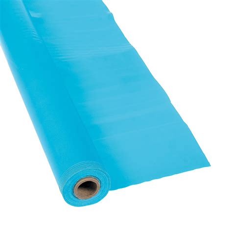 Light Blue Plastic Tablecloth Roll | Oriental Trading | Blue tablecloth, Table cloth, Plastic ...