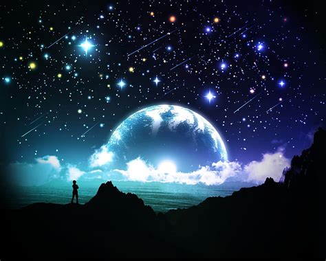 Let Me Dream Ultra, Artistic, Fantasy, night sky, stars, universe ...