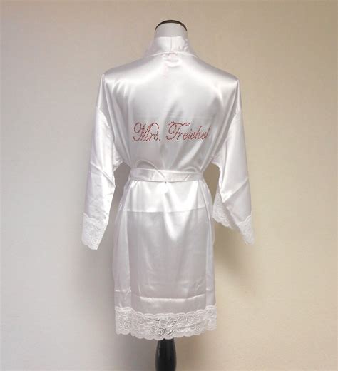 Personalized Robe Satin Bridal Robe Custom Bride Robe