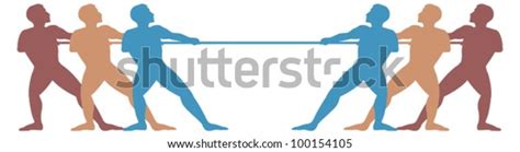 Tugofwar Men Silhouette Vector Stock Vector (Royalty Free) 100154105 ...