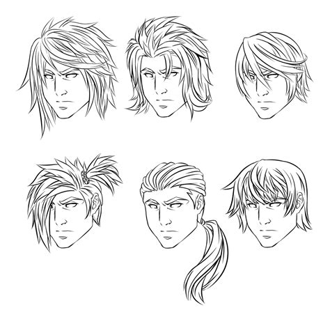 Anime Male Hairstyles by CrimsonCypher on DeviantArt