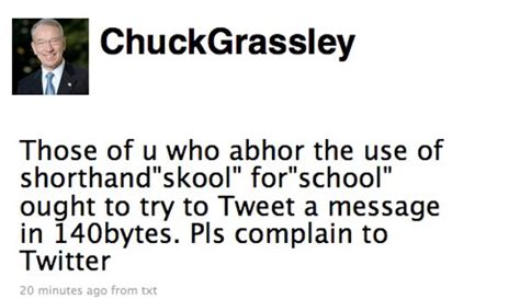 Best Chuck Grassley Twitter Ever - by Jim Newell - Wonkette