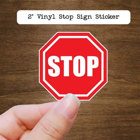 Vinyl Stop Sign Stickers - Etsy