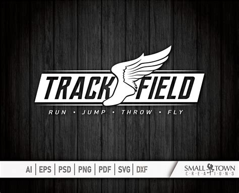 Track and Field Sports logo Team design Winged shoe Track | Etsy