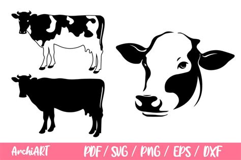 Cow silhouette, Cow Head, USA Cow Farm Svg, Dairy Cow Svg