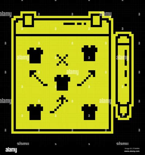 Pixel silhouette icon. Tablet with with plan diagram of arrangement of players on football field ...