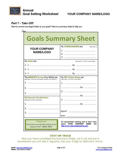 ANNUAL Goal-Setting Worksheet | Coaching Tools from The Coaching Tools ...