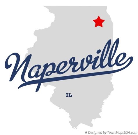 Map of Naperville, IL, Illinois