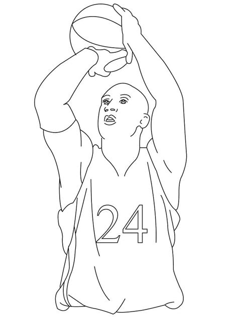 Kobe Bryant Free Printable coloring page - Download, Print or Color Online for Free