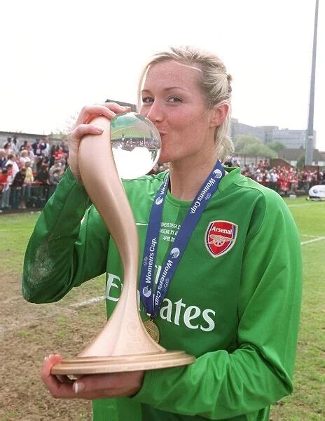 Emma Byrne (Arsenal) with the European Trophy Our beautiful Wall Art and Photo Gifts include ...