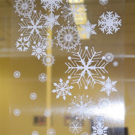 39" Snowflake Border Decals Christmas Window Decorations, Diy Christmas ...