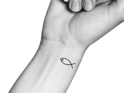 Jesus Fish Temporary Tattoo / Cross Tattoo / Religious Tattoo - Etsy ...