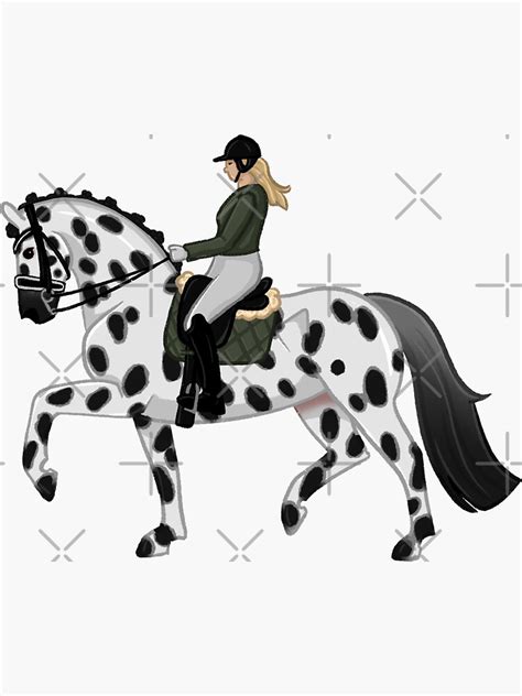 "Dressage knabstrupper with rider" Sticker for Sale by StoltenArt ...