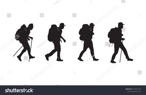 Mountain Hiker Silhouette Clipart