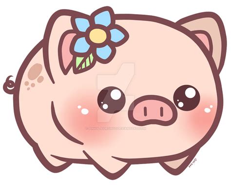 Little Piggy_Charm Design by pinkplaidrobot on DeviantArt | Pig cartoon ...