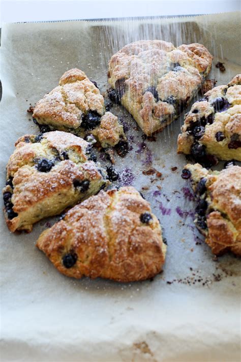 Lemon & Blueberry Scones with Lemon Curd & Buttermilk Whipped Cream - The Brick Kitchen