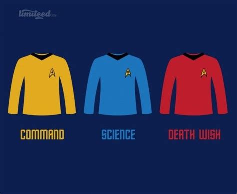 Know your Star Trek colours | Star trek funny, Star trek, Trek