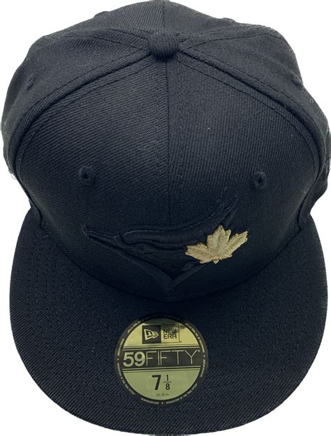 Men's New Era Toronto Blue Jays Blackout 59Fifty Fitted Hat Black on B ...