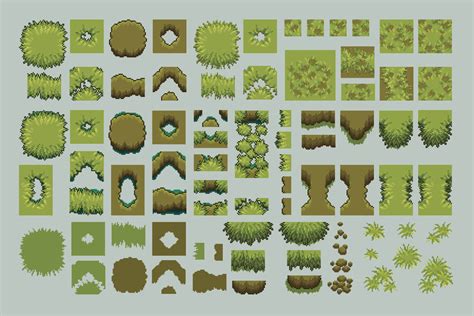 Swamp Top-Down Tileset Pixel Art Download - CraftPix.net