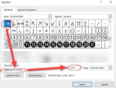 Right arrow → symbol in Word, Excel, PowerPoint and Outlook - Office Watch