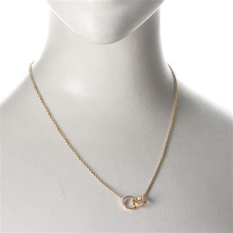 CARTIER 18K Yellow Gold Interlocking LOVE Necklace 236078