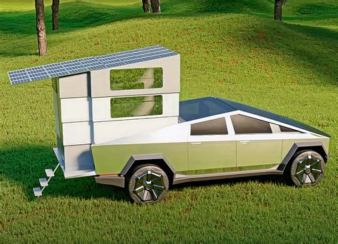 CyberLandr Transforms the Tesla Cybertruck's Bed Into a Collapsible Solar-Powered Camper with ...