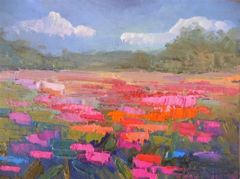 CAROL SCHIFF DAILY PAINTING STUDIO: Summer landscape painting, Palette Knife Painting, Small Oil ...