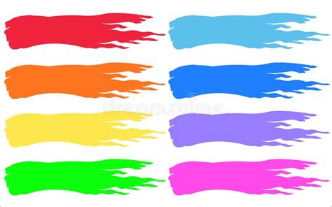 Colorful Brush Strip Paint Samples. Stock Vector - Illustration of mark ...