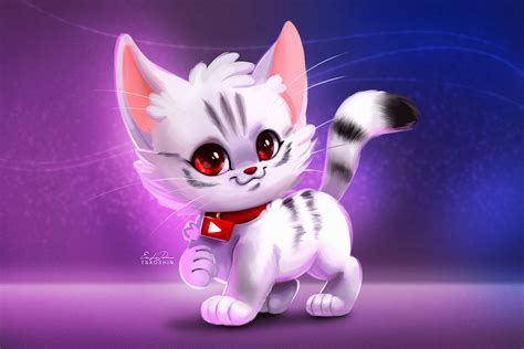 Cute Kitty Digital Art Wallpaper,HD Artist Wallpapers,4k Wallpapers,Images,Backgrounds,Photos ...