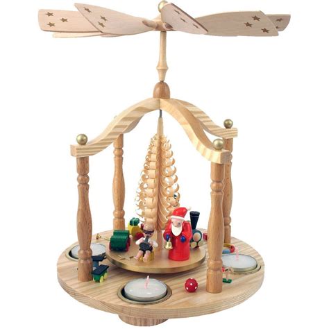 German Christmas Candle Spinning Pyramid Santa with Children and Toys ...