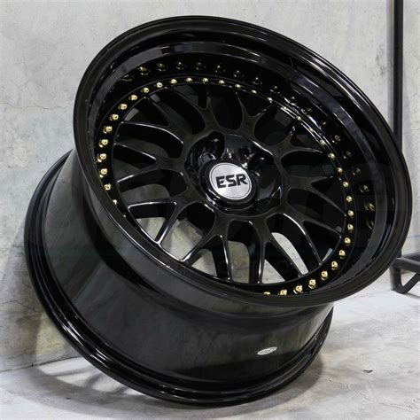 One 18x9.5 ESR SR01 SR1 5x112 35 Gloss Black Wheels Rims - Wheels