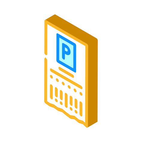 ticket parking isometric icon vector illustration 8369889 Vector Art at ...