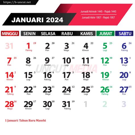 Kalender Tahun 2024 Lengkap Dengan Tanggal Merah Dan Cuti, 44% OFF