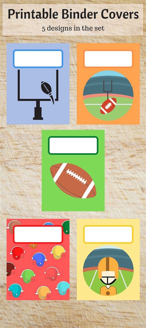 Printable Binder Covers Football Instant Download - Etsy