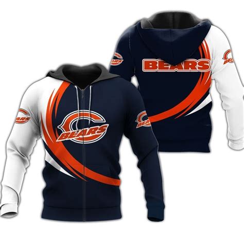 Chicago Bears Hoodie curve graphic gift for men -Jack sport shop