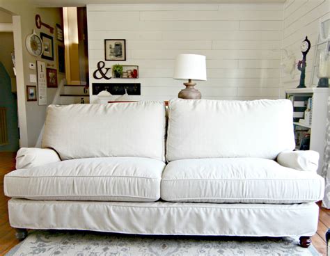 Our New Sofa {Birch Lane Montgomery Slipcovered Sofa} | Golden Boys & Me