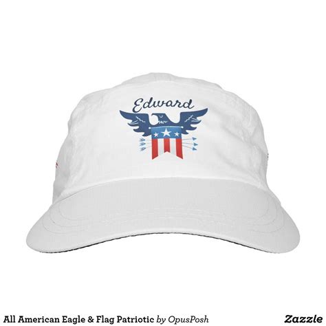 All American Eagle & Flag Patriotic Hat | Zazzle | Patriotic hats, American eagle, Patriotic