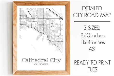 Cathedral City California City Map Graphic by SVGExpress · Creative Fabrica