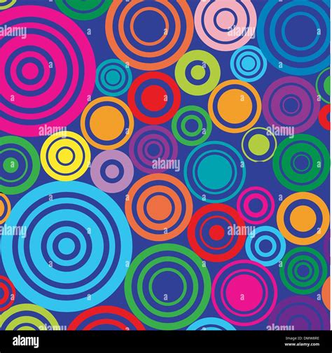 retro colored circles background Stock Vector Image & Art - Alamy