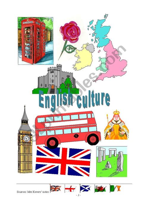 English worksheets: English culture