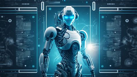 Robot Blue Light Technology Artificial Intelligence Future Robot Background, Technology ...