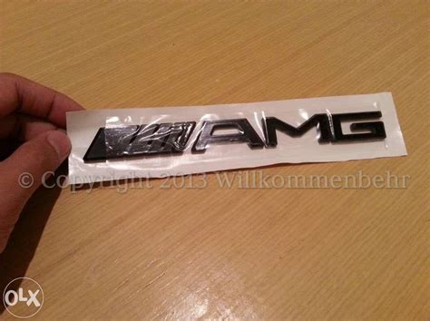 Mercedes Benz AMG Matte Black Trunk Emblem Badge Original, Car Parts ...