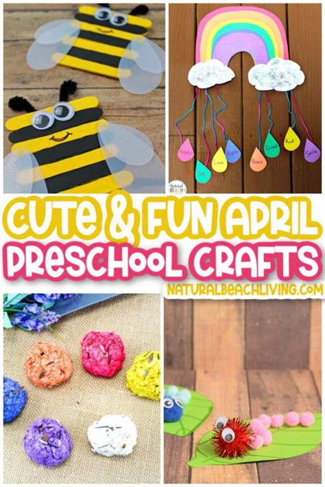 30+ April Preschool Crafts - Spring Art and Craft Activities - Natural Beach Living | Preschool ...