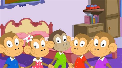 Five Little Monkeys | Nursery Rhyme | Popular Kids Nursery Rhymes - YouTube