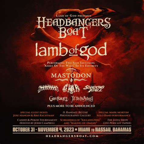 LAMB OF GOD PRESENTS: HEADBANGERS BOAT 2023 : r/floridarockcommunity