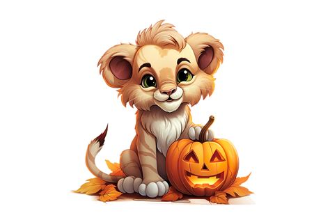 Halloween Lion Cub Graphic by gornidesign · Creative Fabrica