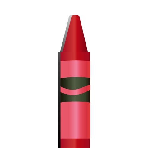 Crayon, red crayon icon