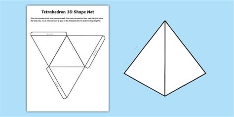 Tetrahedron Net 3D Shape | Grade 3, 4, 5 Math | Twinkl USA