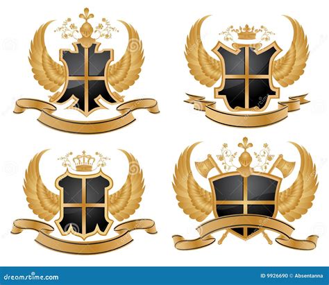 Vector coat of arms. stock vector. Illustration of ribbon - 9926690