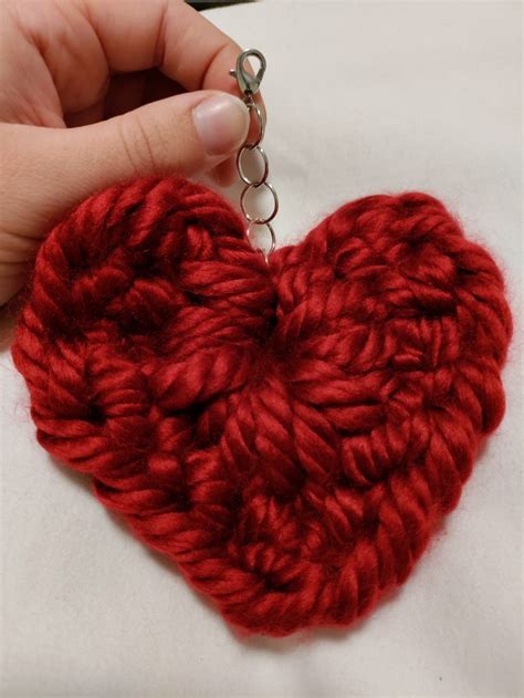 Adorable Crochet Heart Keychain Tutorial - Canfield Creations